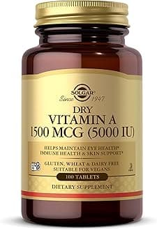 Dry Vitamin A 1500 Mcg, (5000 Iu) 100 Tablets