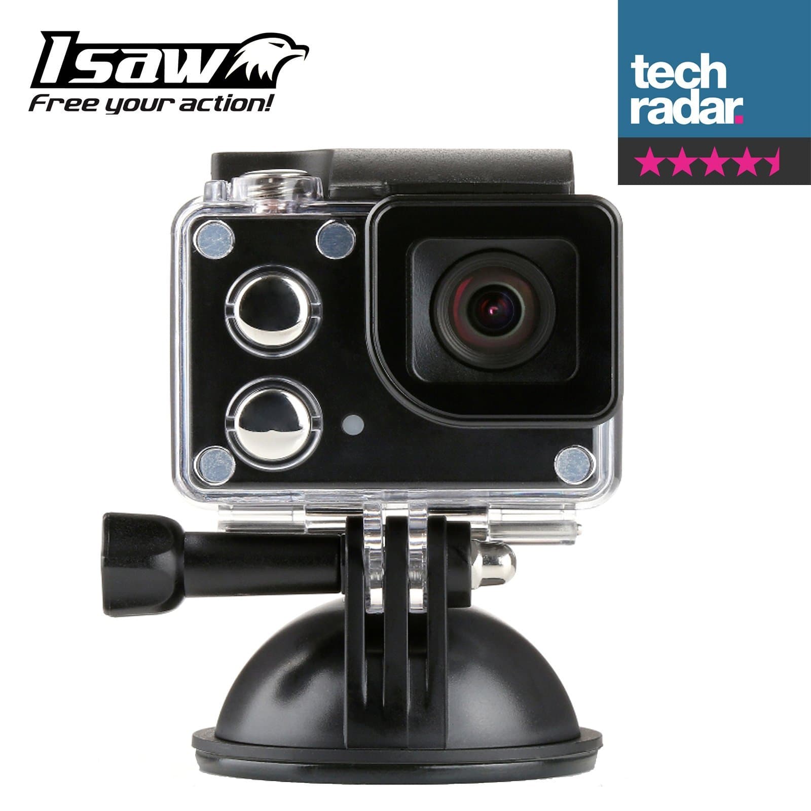 ISAW® EDGE 4K Ultra HD / 1080P Full HD Action Camera with LCD View-finder built-in Wi-Fi + Free ISAW Viewer II App