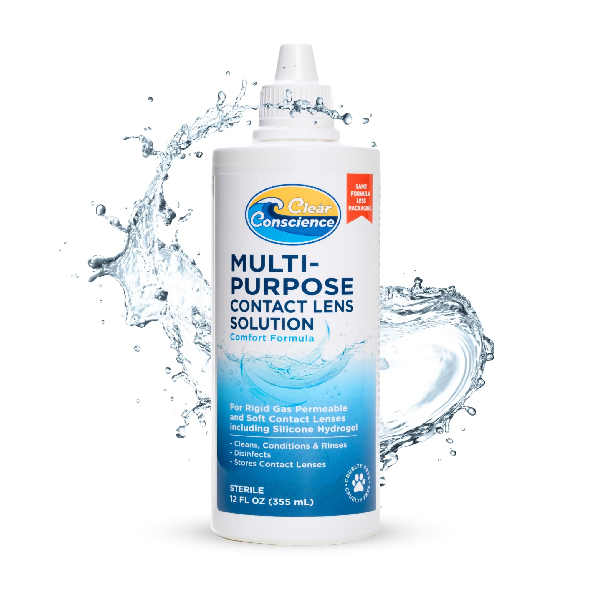 Clear Conscience Multi Purpose Solution for Soft Contact Lenses, 12 Ounce
