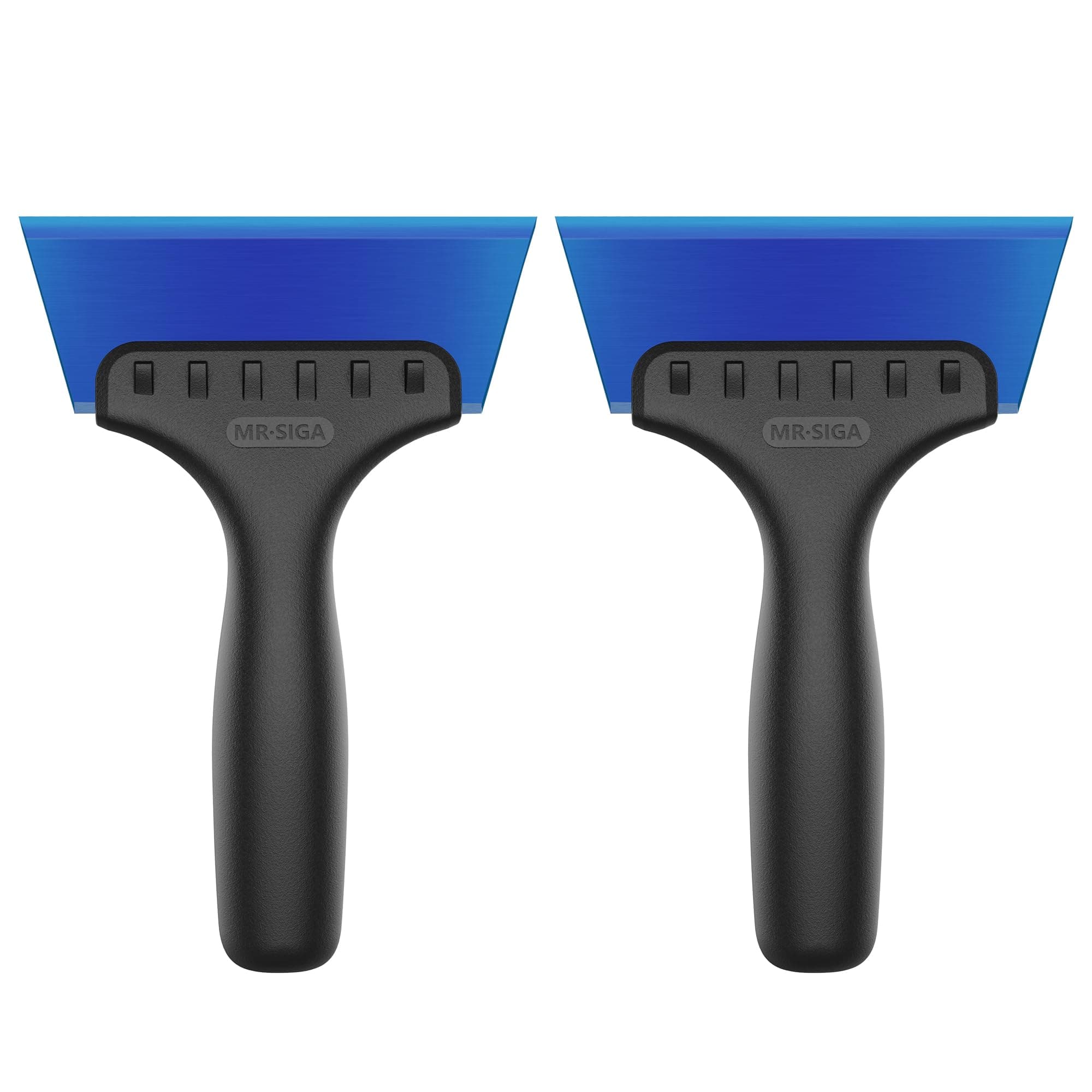 MR.SIGA Small Squeegee for Tile, Glass, Mirror, Shower, Window Tint Squeegee for Car, 2 in 1 Mini Glass Squeegee with Built in Ice Ripper, 5 inch Blade, 2 Pack