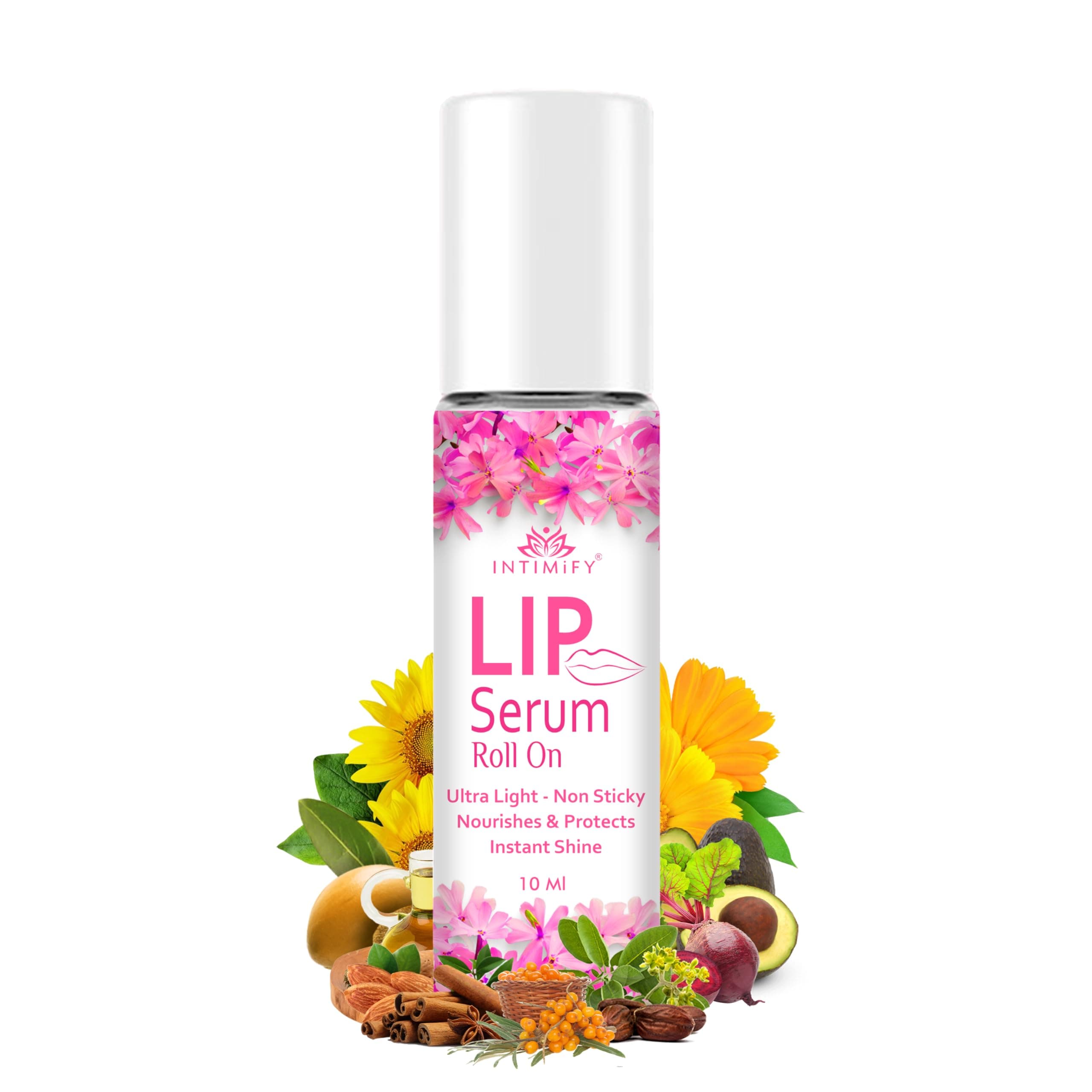INTIMIFY Lip Serum Roll On for Dark, Dry & Pink Lips - Oil for Women & Men