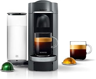 De'Longhi Nespresso Vertuo Plus Coffee and Espresso Maker, 60 ounces, Titan,Grey