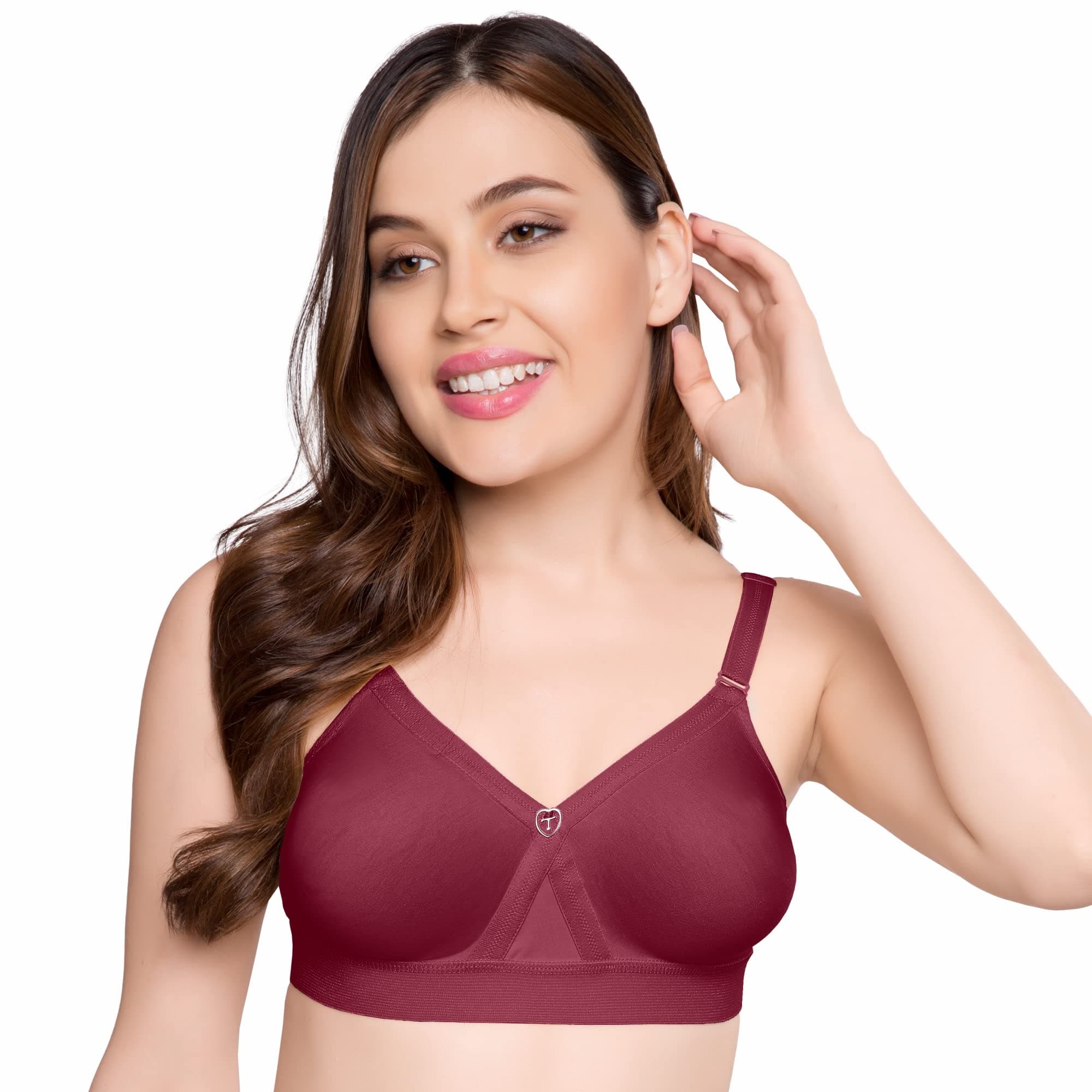 TRYLO Women ALPA Bra, MARUN, 38E