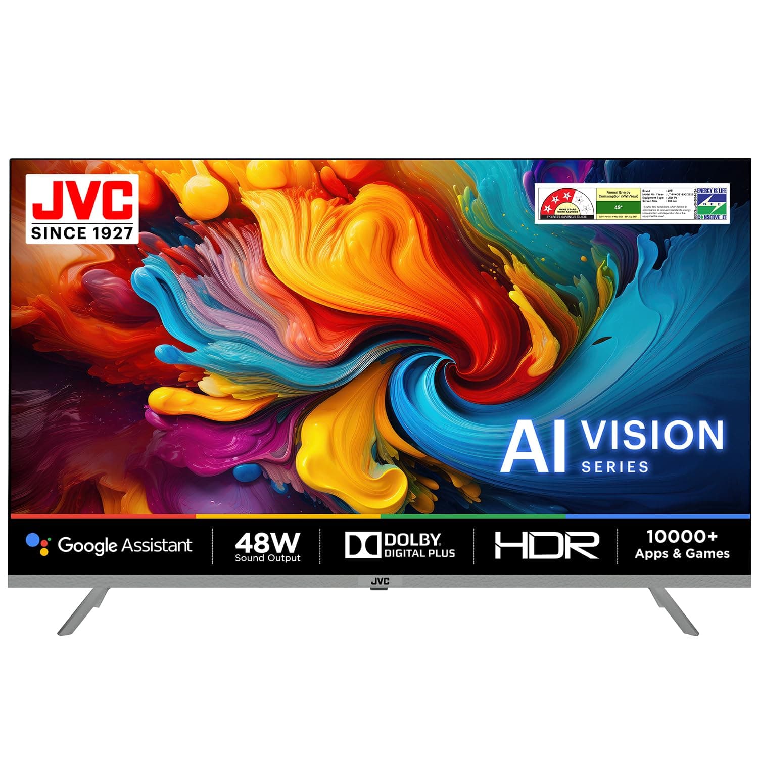 JVC 102 cm (40 inches) AI Vision Series QLED Android TV LT-40NQ3165C (Titanium Grey)