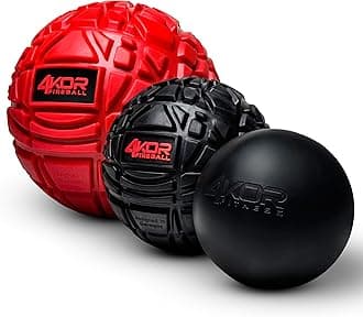 4KOR Fitness Massage Ball Set - Trigger Point Ball - Muscle Relief for Back, Neck, Shoulder, Foot Pain - Orb Massage Balls - Physical Therapy for Deep Tissue Myofascial Release - Roller Ball Tools