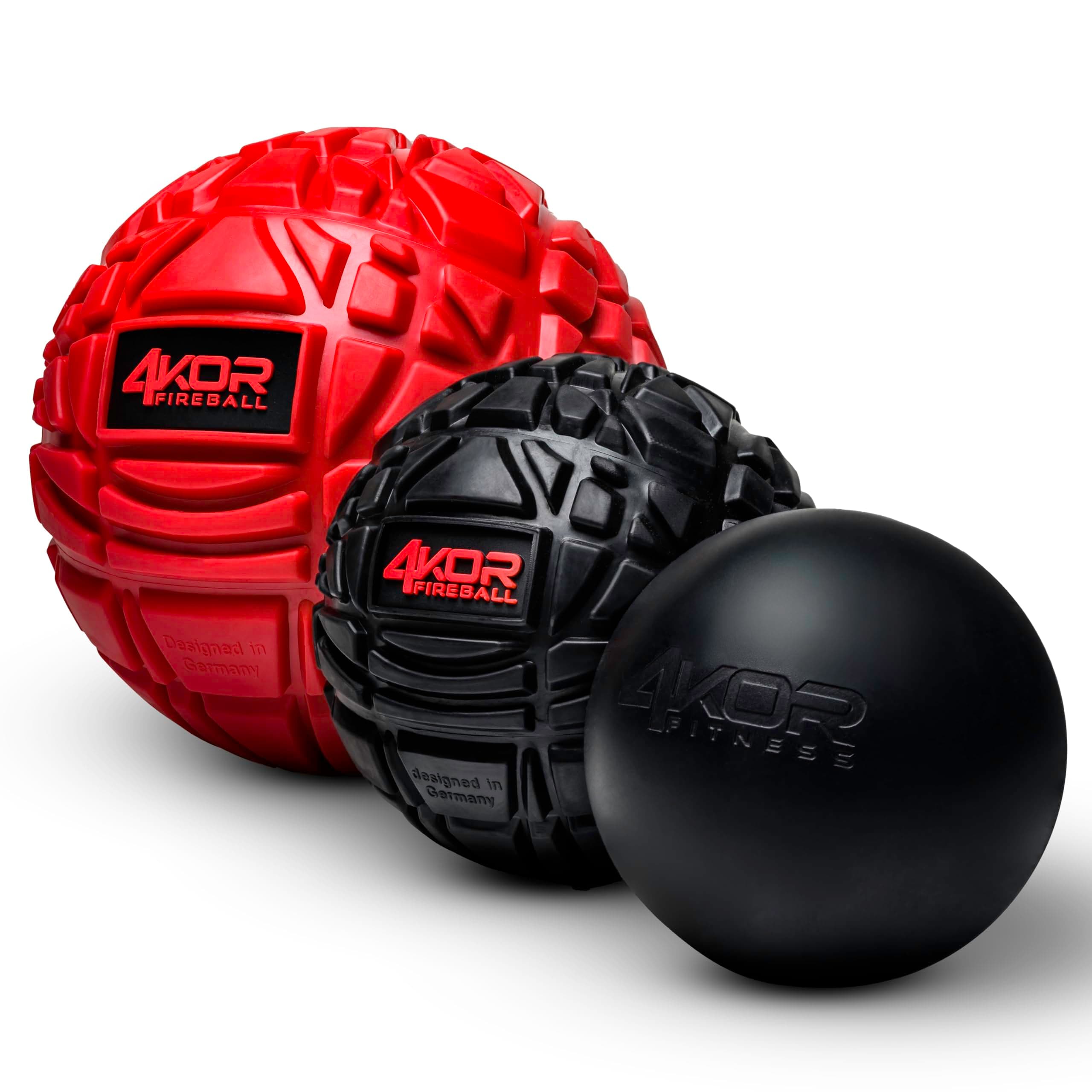 Massage Ball for Trigger Point Therapy by 4KOR - Myofascial Release Ball - Relieve Back, Neck, Shoulder and Foot Pain - Fitness Massage Ball for Mobility - Deep Tissue Release Ball