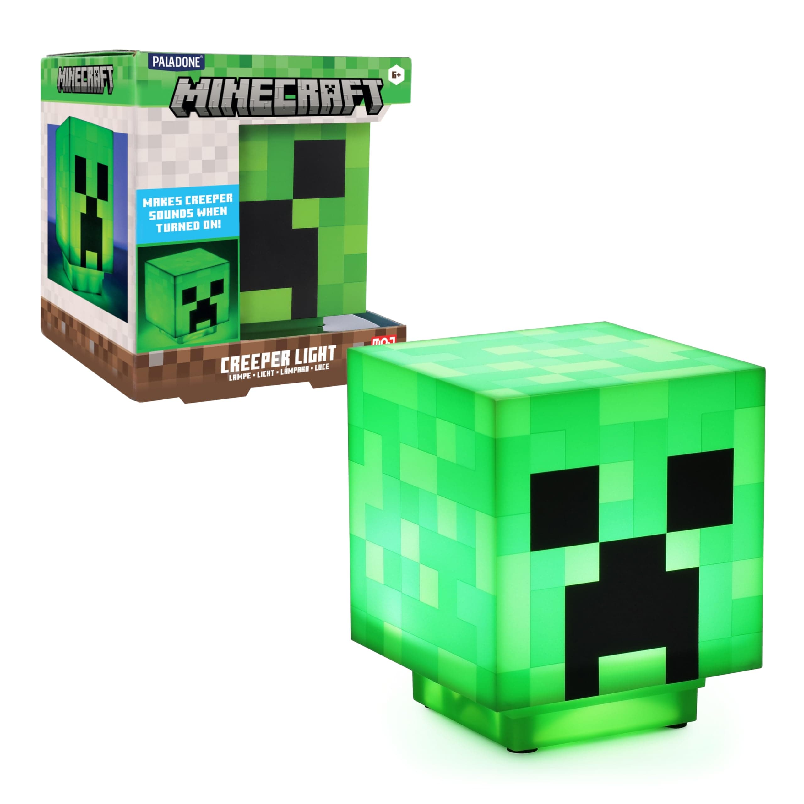 Minecraft Creeper Light Up Figure - Paladon Table Lights Zombie Sound