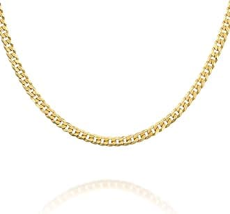 22K Gold Plated Chain Necklace For Women | Italian Solid 925 Sterling Silver Necklace for Men | Cuban Link, Rope, Snake & Rope Diamond-Cut Herringbone | Trendy Unisex Jewelry
