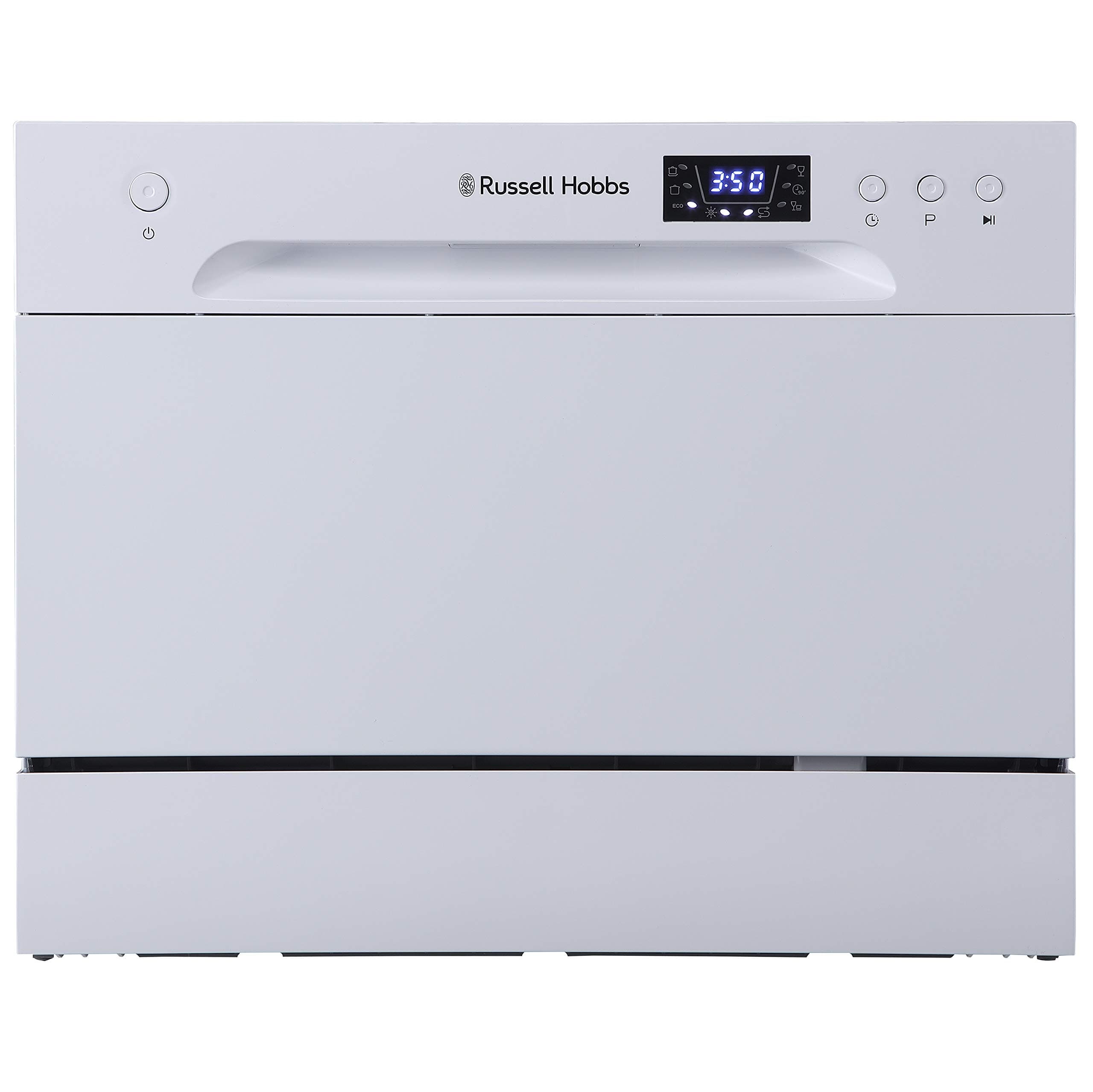 RHTTDW6W Freestanding Compact Dishwasher, Eco mode, 6 place_settings, White, Noise level : decibels 52