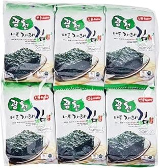Singlong Seasoned Seaweed (Perilla Oil Laver)(4g x 8s) 32g - They taste great and are a good source of protein, vitamin, minerals, and fiber.