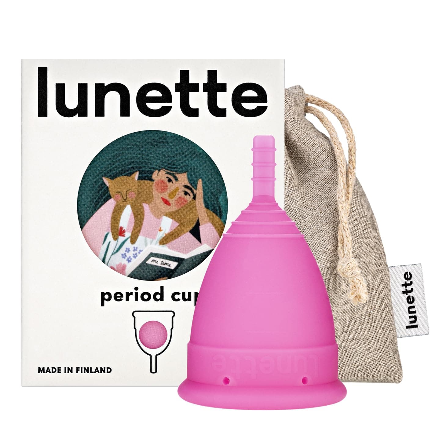 Lunette Reusable Menstrual Cup - Pink - Model 2 for Normal or Heavy Flow - Special Edition
