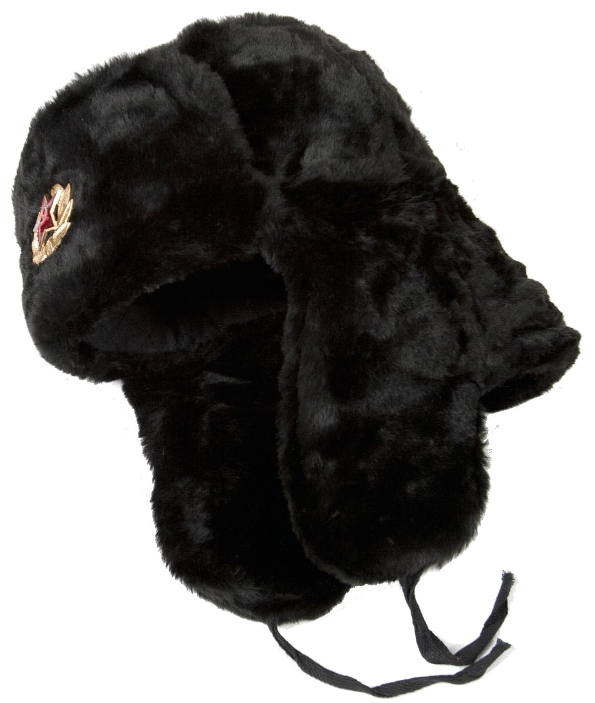 Hat Russian Ushanka Black-62 Soviet Army Soldier