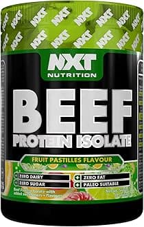 NXT Beef Protein Isolate 540g - High Protein Powder in Natural Amino Acids - Paleo, Keto Friendly - Dairy and Gluten Free | 540g (Fruit Pastilles)