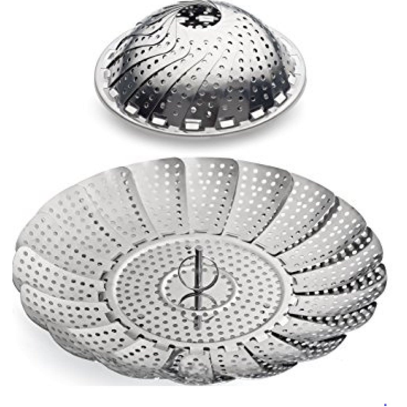 Vegetable Steamer Basket for Po-. Best Fordable Black Decker stainless steel- Steaming Tool Fruit and Veggies insert fit Large-Small Steaming Container-perfect Steamed Experience (18/10 Steel, large)