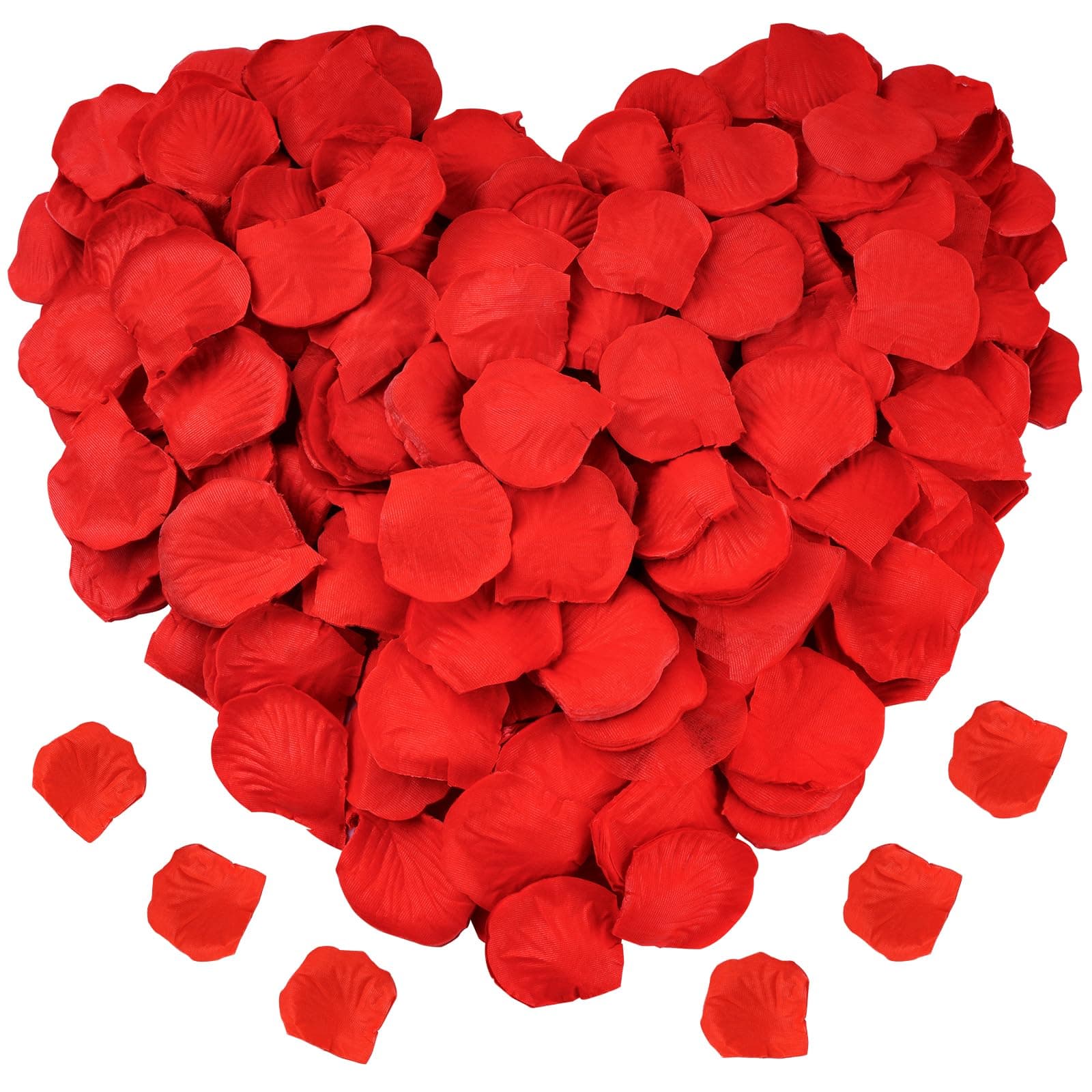 1200 PCS Artificial Silk Rose Petals Decoration for Romantic Night, Wedding, Event, Party, Valentines,Rose Petals for Bedroom,Fake Roses Petal Faux Flowers, Artificial Roses Petals for Marry me