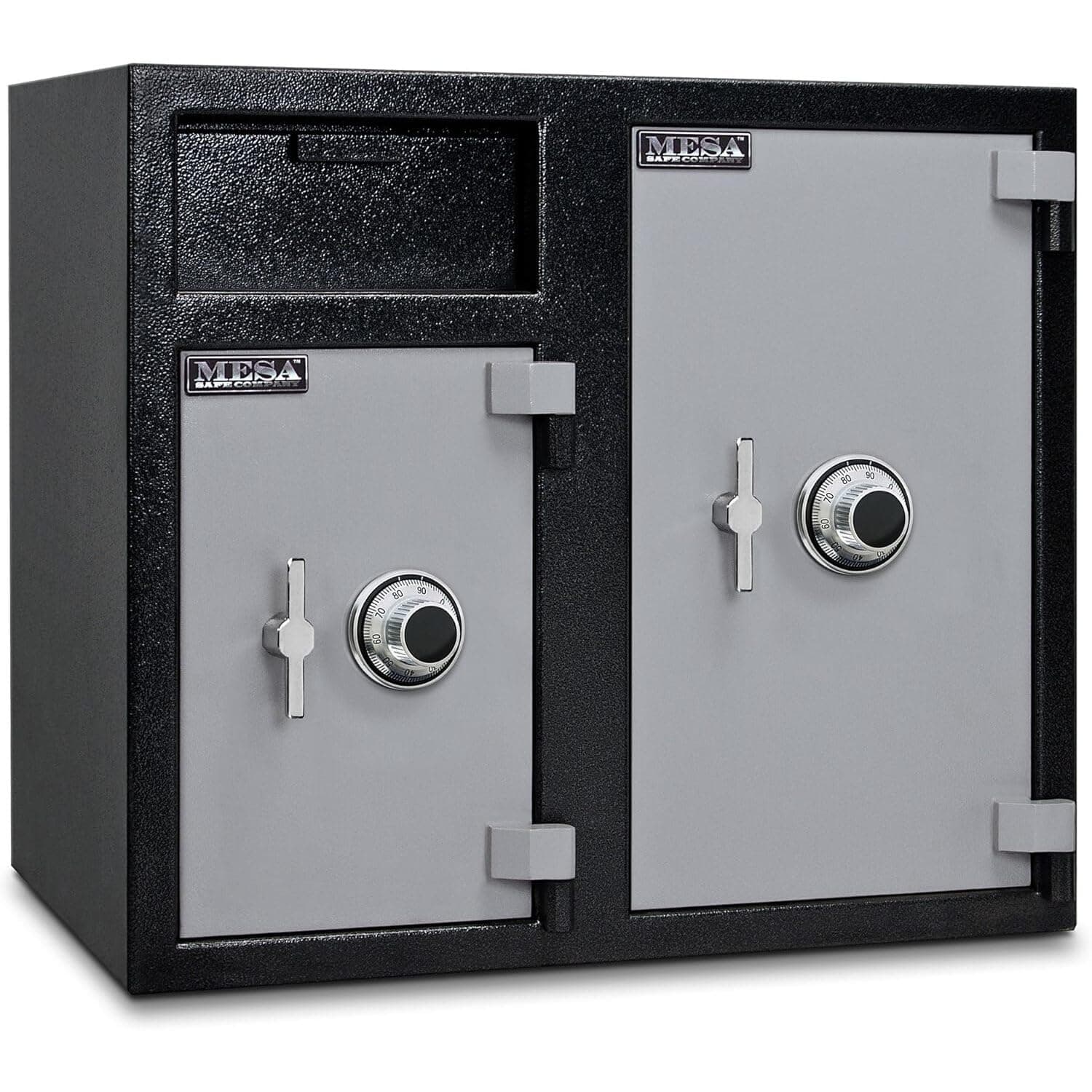 Mesa Safes Depository Safe,6.7 cu ft,2 Combination Locks,Two-Tone Black and Grey MFL2731CC