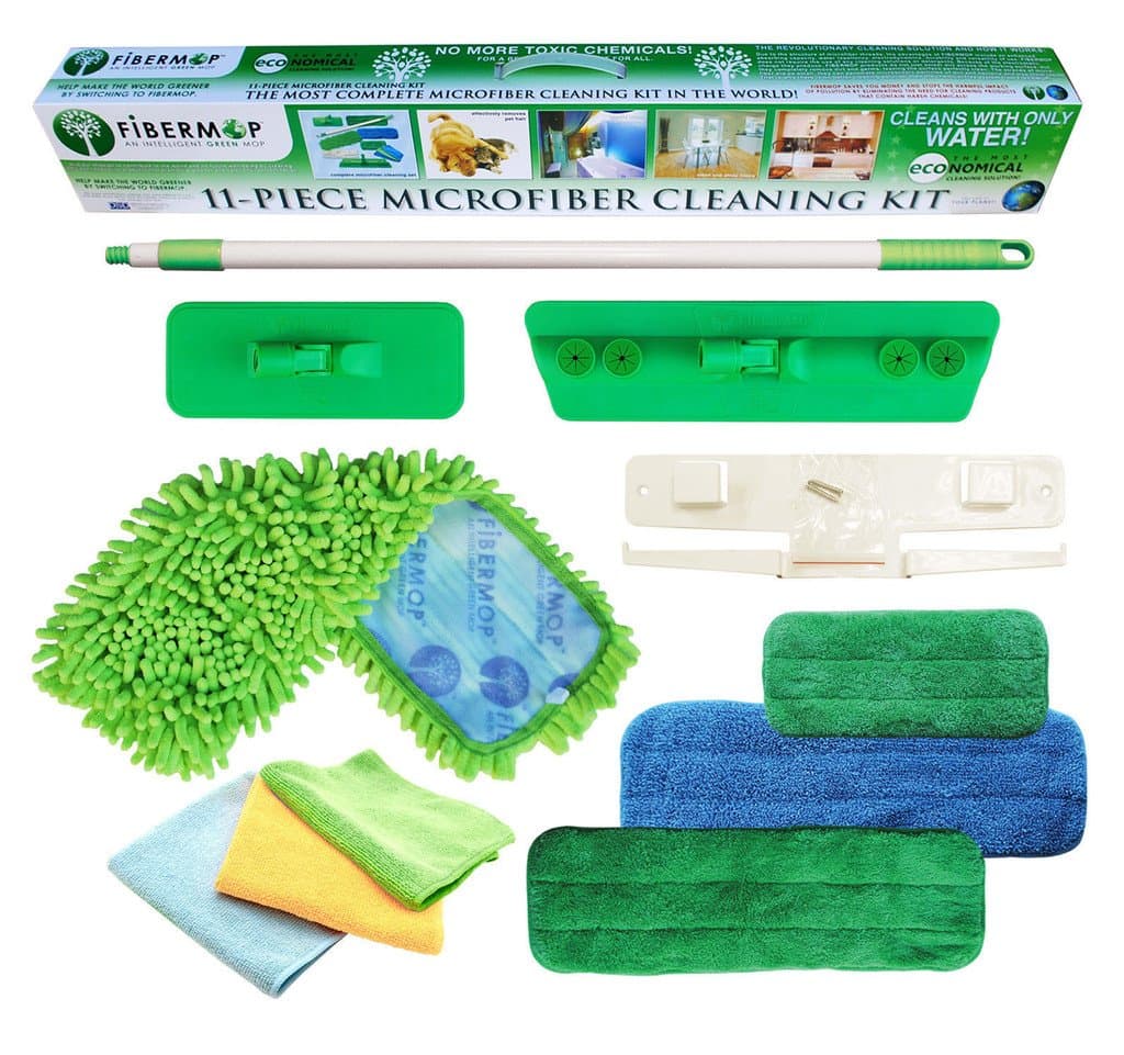 Fibermop 11 Piece Wet/Dry Microfiber Cleaning Kit