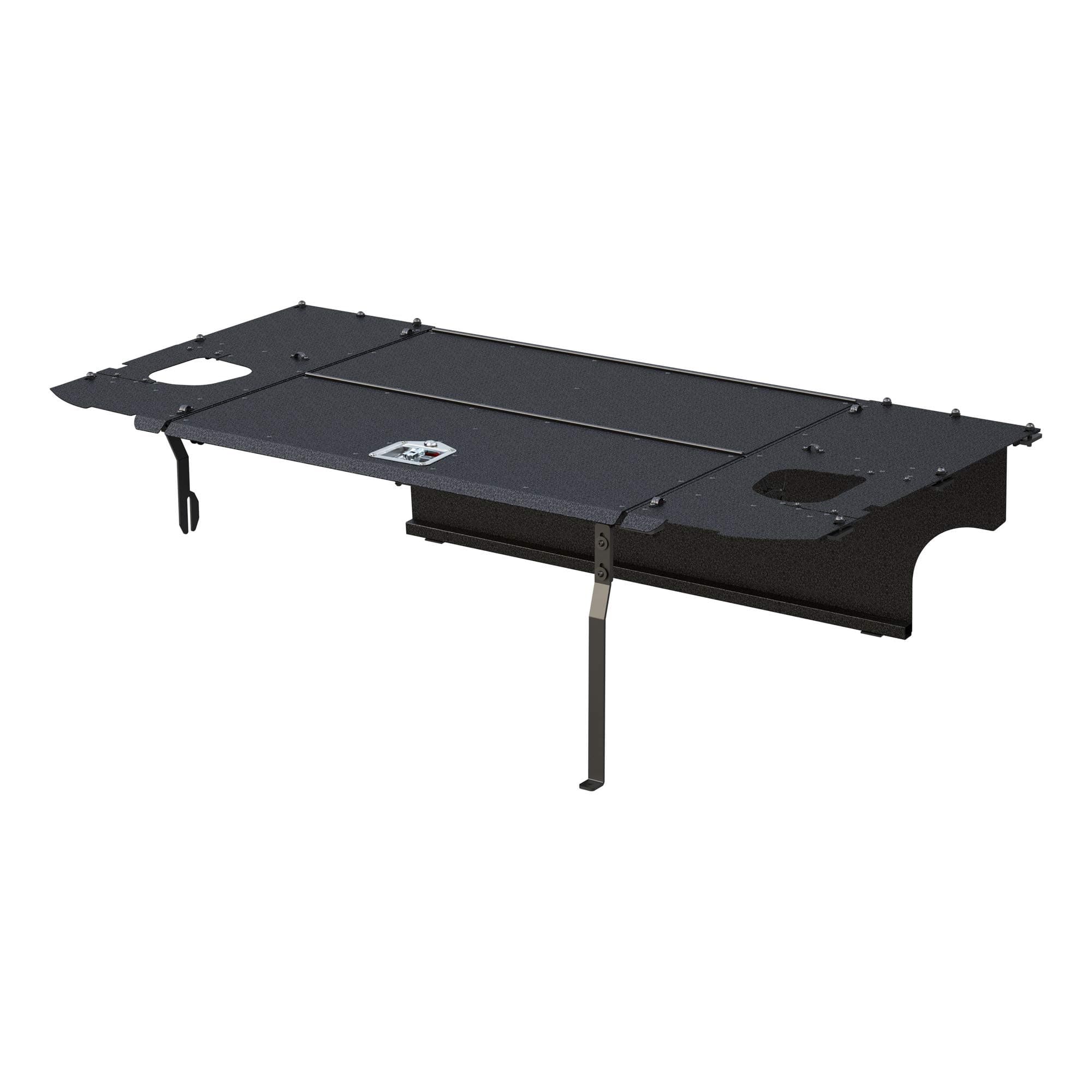 ARIES 2070475 Black Aluminum Cargo Cover Storage Box Lid, Select Jeep Wrangler JK Unlimited