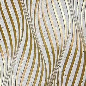 Trafagala Wave Wallpaper Gold Wallpaper Glitter in The Light Luxury Textured Vinyl Wrap Metallic Light Gold Geometric Feature Textured