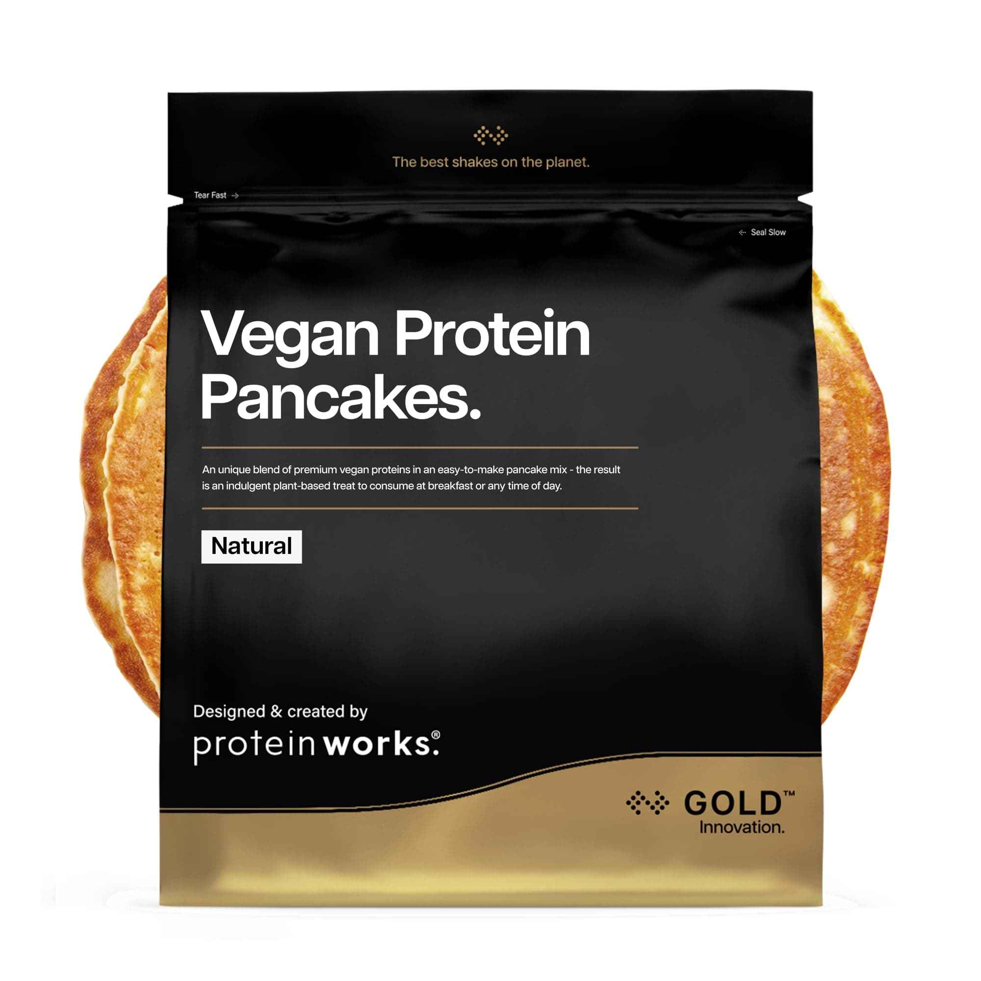 THE PROTEIN WORKS Vegan High Protein Pancake Mix | Low sugar & High Protein | Slow Release Carbs | Original Classic | 500 g