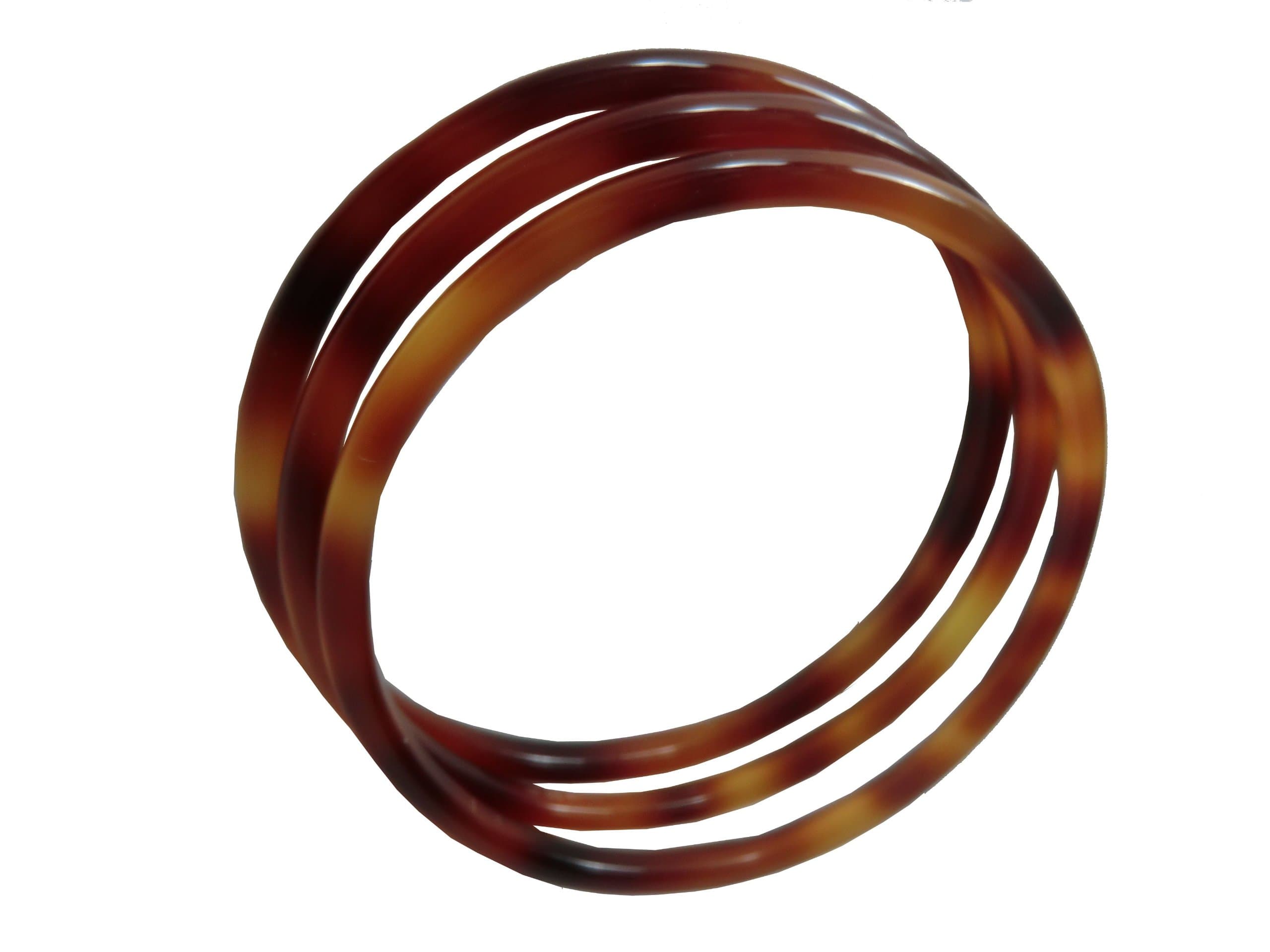 Charles J. Wahba - Bangles (Set of 3) Thin - Tortoise Color