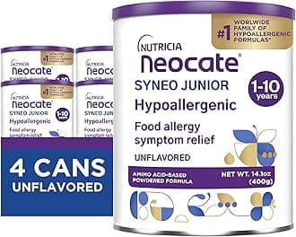 - Nutricia Neocate Syneo Junior - Hypoallergenic, Dairy-free, Amino Acid-Based Formula for 1+ Years - For Toddlers, Kids & Teens - Powdered Formula- Syneo Junior - 14.1 oz can (Case of 4)