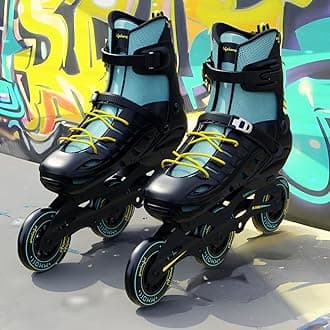 Lifelong Skating Shoes- Roller Skate Shoes - 3 Wheels Inline Skates - Skating Shoes for Boys & Girls - Skate Scooter - Liner Skates - Roller Shoes - 1 Pair of Skates, Black, L (25-27.5 cm)