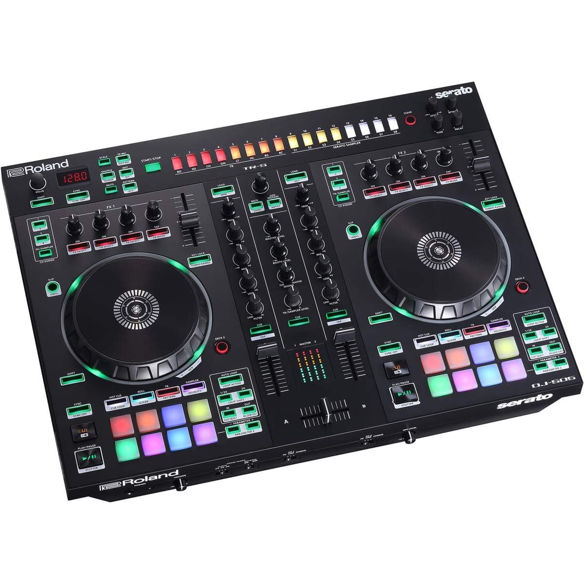 Roland DJ-505 Two-Channel, Four-Deck Serato DJ Controller (DJ-505)