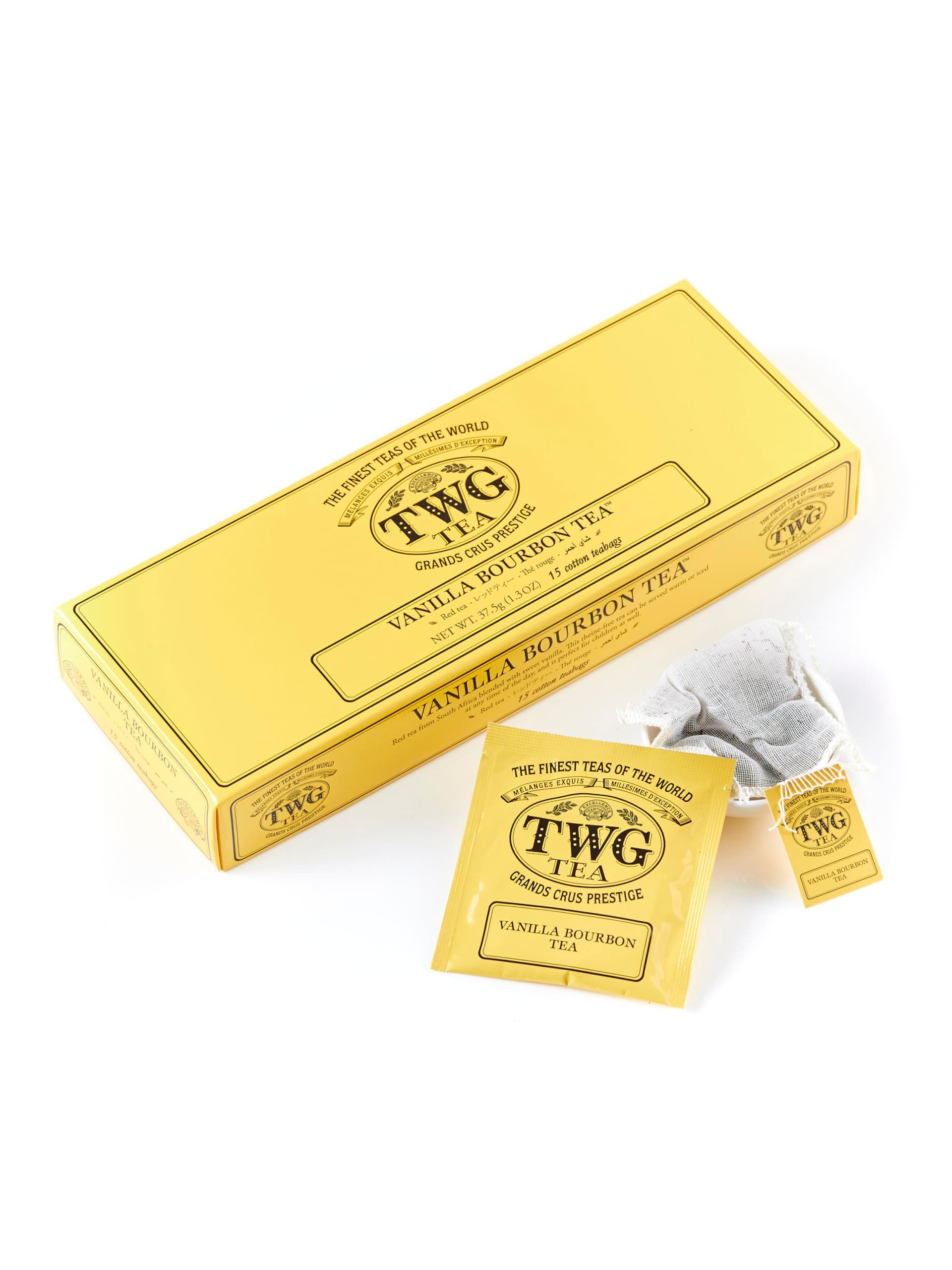 – TWG Tea | Vanilla Bourbon Tea | Rooibos Tea | Vanilla | 15 Hand Sewn Cotton Teabags | Gift Set