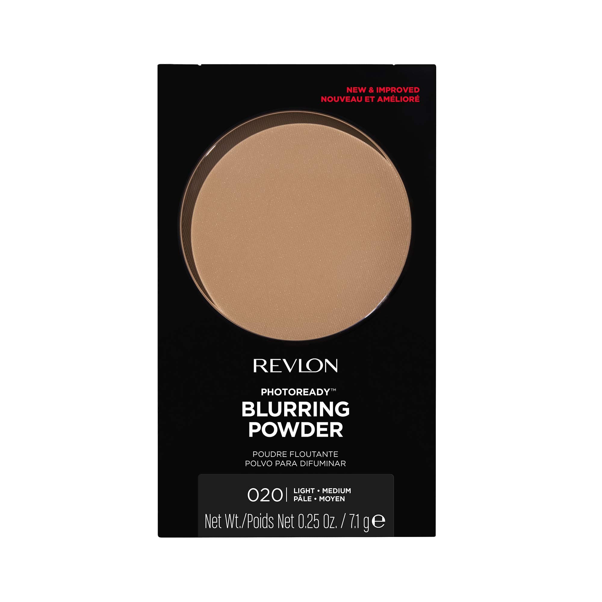 Revlon PhotoReady Blurring Face Powder Makeup, Longwear, Light-Medium Coverage with Flawless Finish, Shine & Oil-Free, 020 Light Medium, 7.1 g