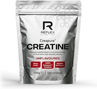 Nutrition Creapure® Creatine Monohydrate Powder Unflavoured - 100% Creatine for Strength, Muscle Gains & Recovery - No Fillers or Additives - 500g (Vegan Creatine 5g per Serving, 100 Servings)