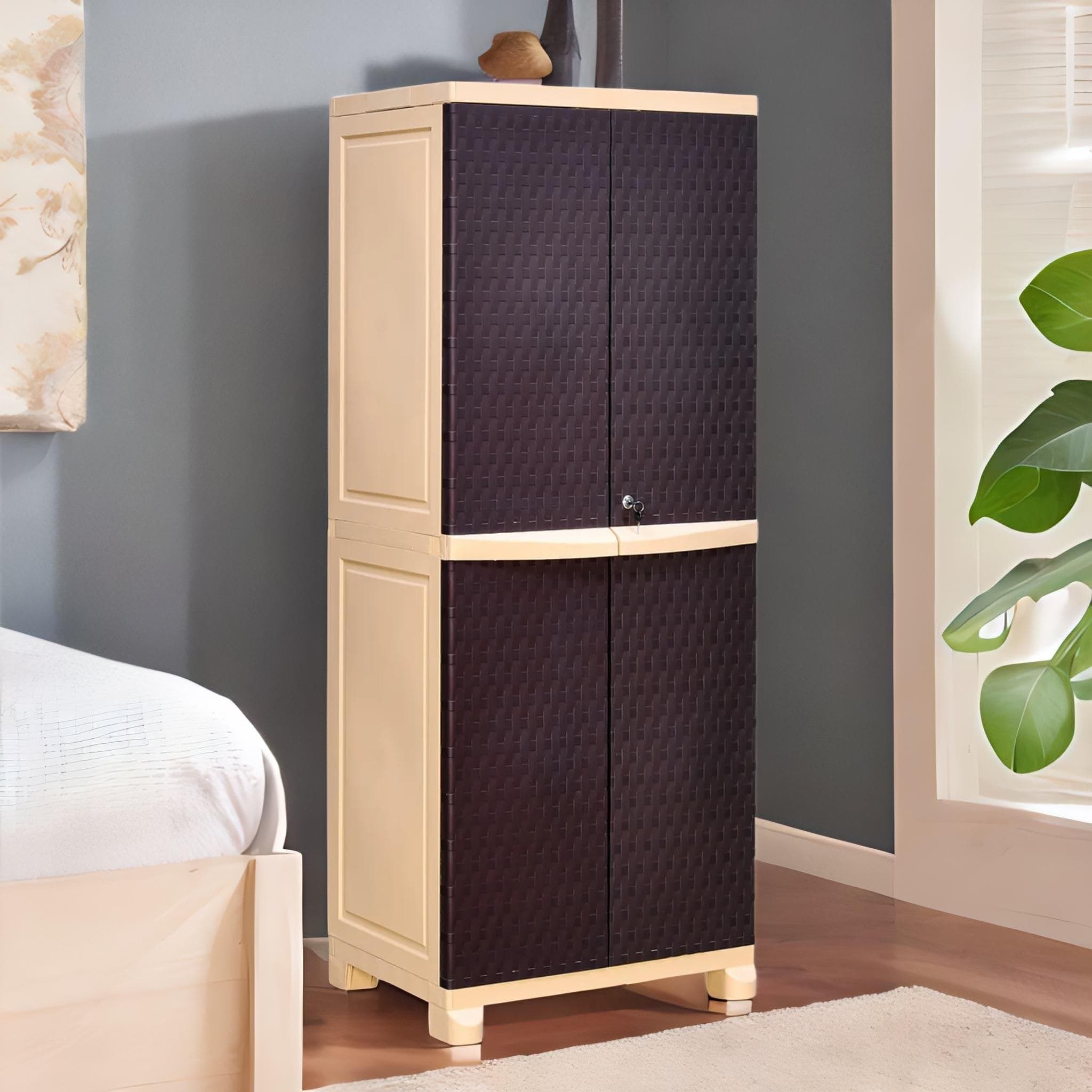 Nilkamal Freedom Big 6 (FB 6) Plastic Cabinet for Storage|3-Year Warranty|Space & Clothes Organizer| Shelves| Cupboard| Almari|Wardrobe|Living Room|Adult & Kids| Multipurpose for Home Kitchen & Office