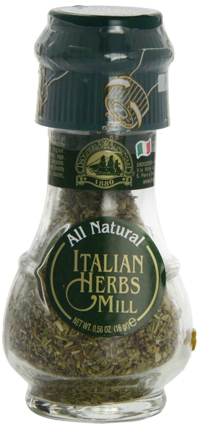 La Drogheria Italian Herbs Mill Adjustable Grinder 16g, Black