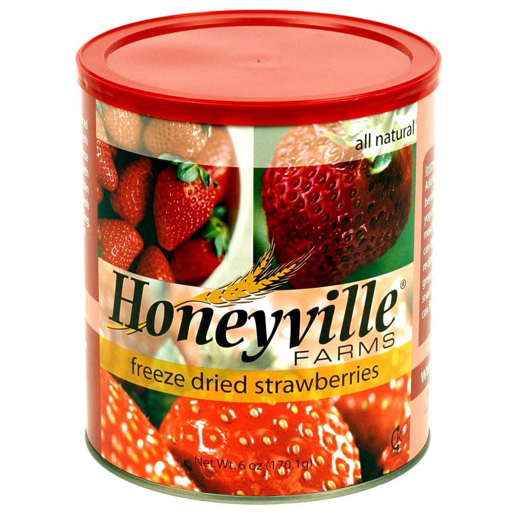 Freeze Dried Strawberries - 6 Can Case - 3 Pounds
