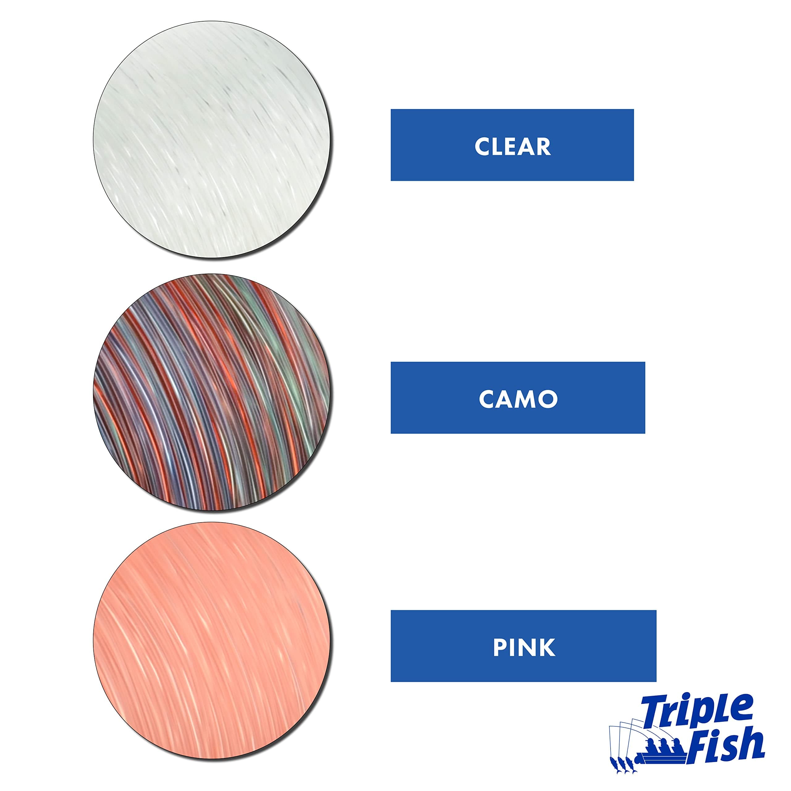 Triple Fish Mono Line, 80 lb (36.2 kg) test, .035 in (0.90 mm) diam, Camo, 5 lb (2.26 kg) Spool, 3300 yd (3018 m)