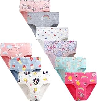 Girls' Knickers Underwear Comfortable Briefs Cotton (2-9 Years)