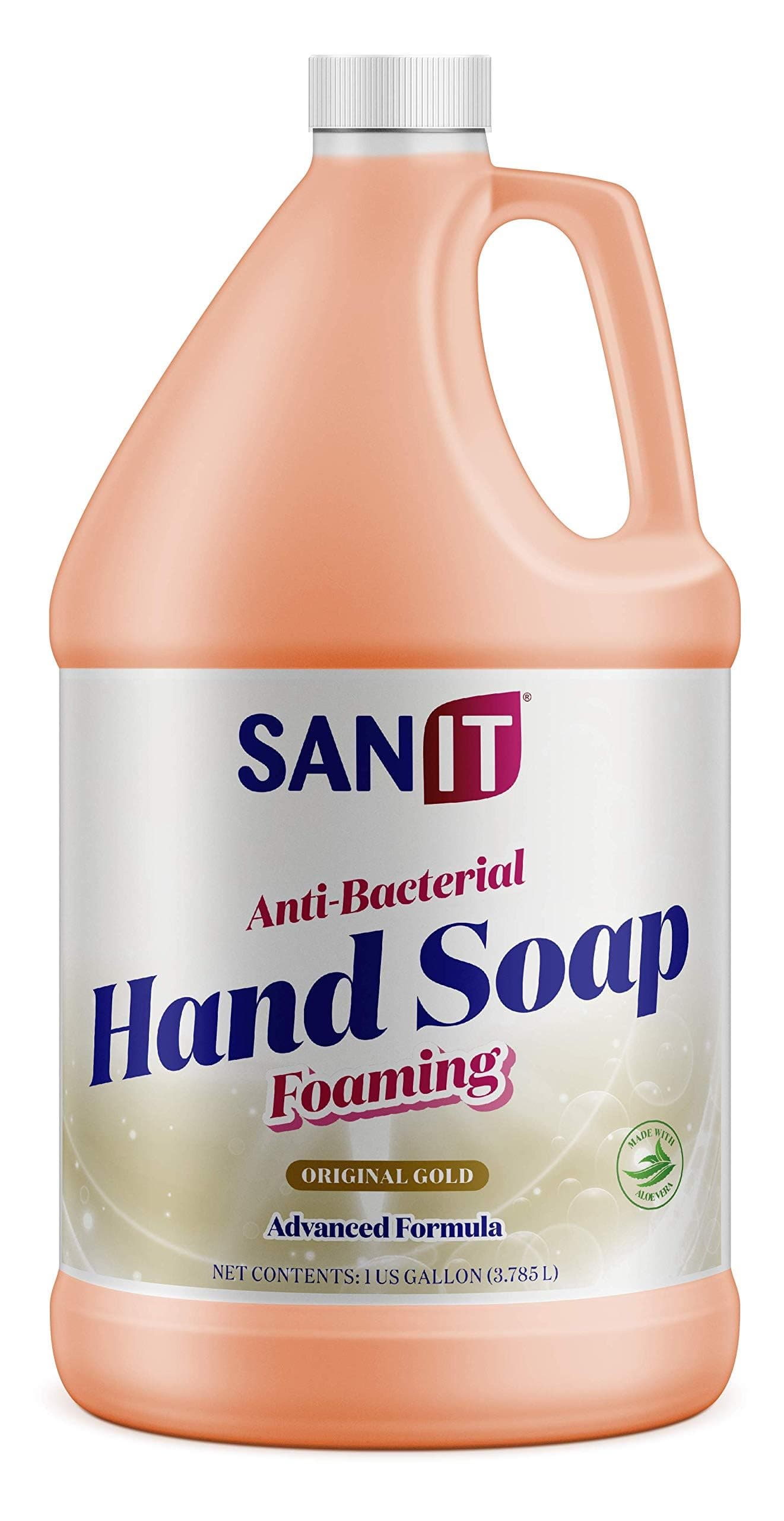 Antibacterial Foaming Hand Soap Refill - Advanced Formula with Aloe Vera and Moisturizers - All-Natural Moisturizing Hand Wash - Made in USA, Original Gold, 1 Gallon