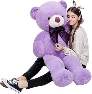 MorisMos Soft Giant Teddy Bear Plush Toy Stuffed Animals Purple 47 inches