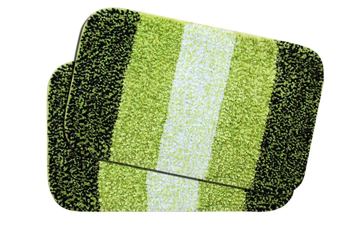 YAZLYN COLLECTION Door Mat (Green, Microfiber, Standard Size)