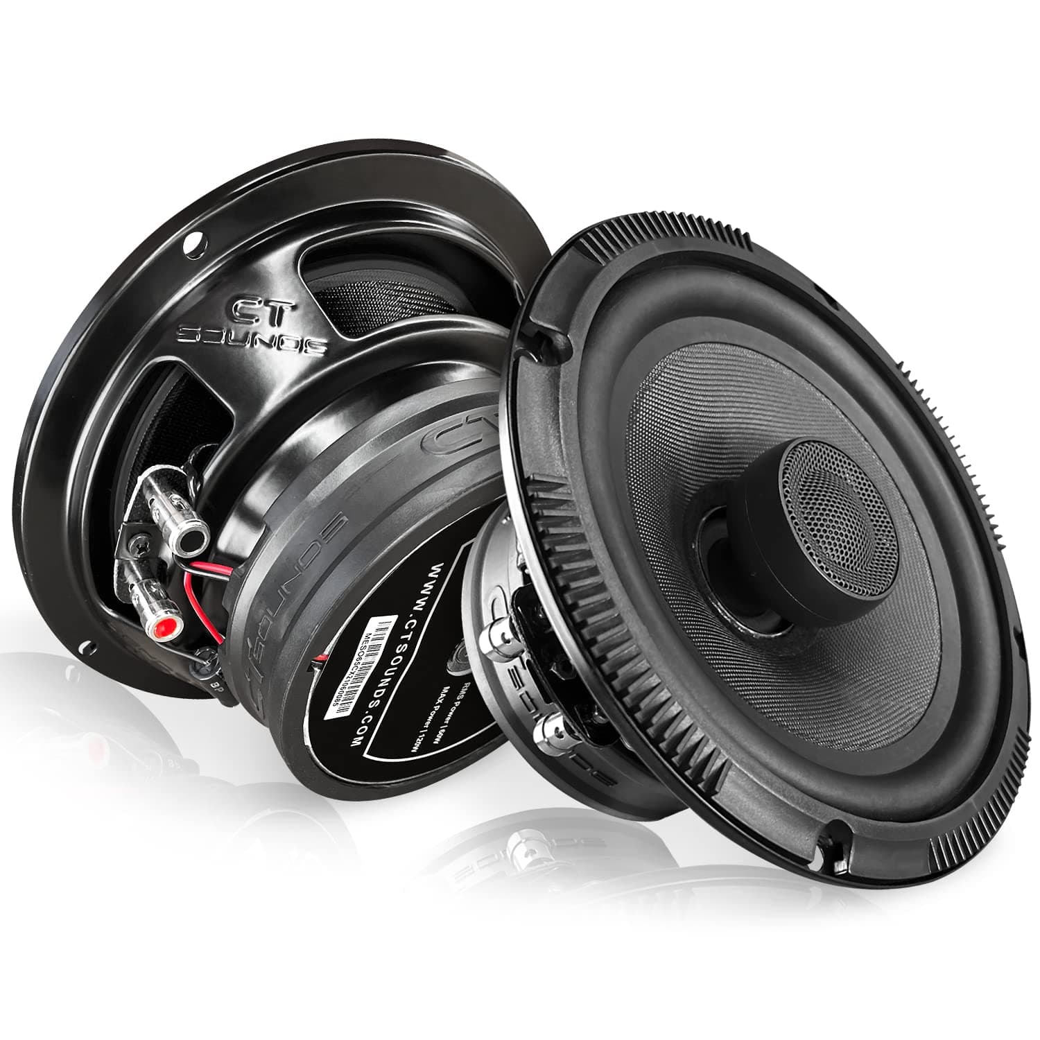 Meso 6.5” 300 Watt 2-Way Premium Coaxial Car Speakers, Pair