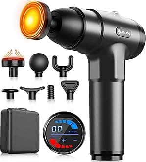 AERLANG Massage Gun, Handheld Electric Deep Tissue Massager Muscle Massager, Portable Percussion Massage Gun 20 Speeds& 6 Massage Heads and Carrying Case Birthday Gifts for Women Men Mom Dad