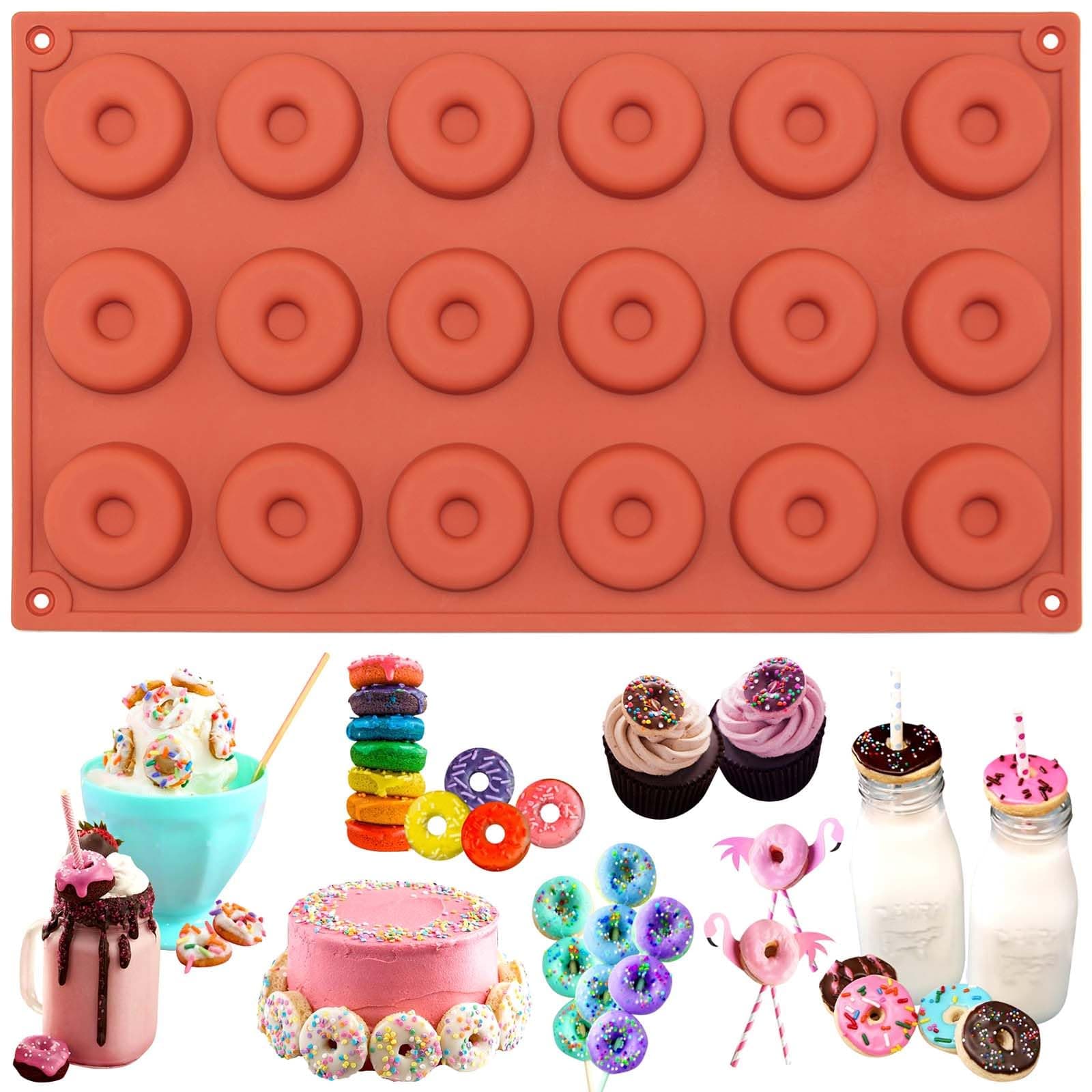 18 Cavity MINI Doughnut Donut SILICONE cake cookie chocolate fimo soap MOULD 29*17*1CM