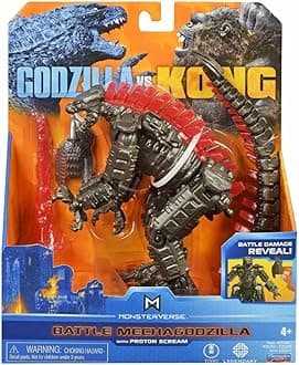 MonsterVerse Godzilla vs Kong 6" Battle Mechagodzilla w/Proton Scream,Multicolor,MNG11000 (Packaging May Differ)