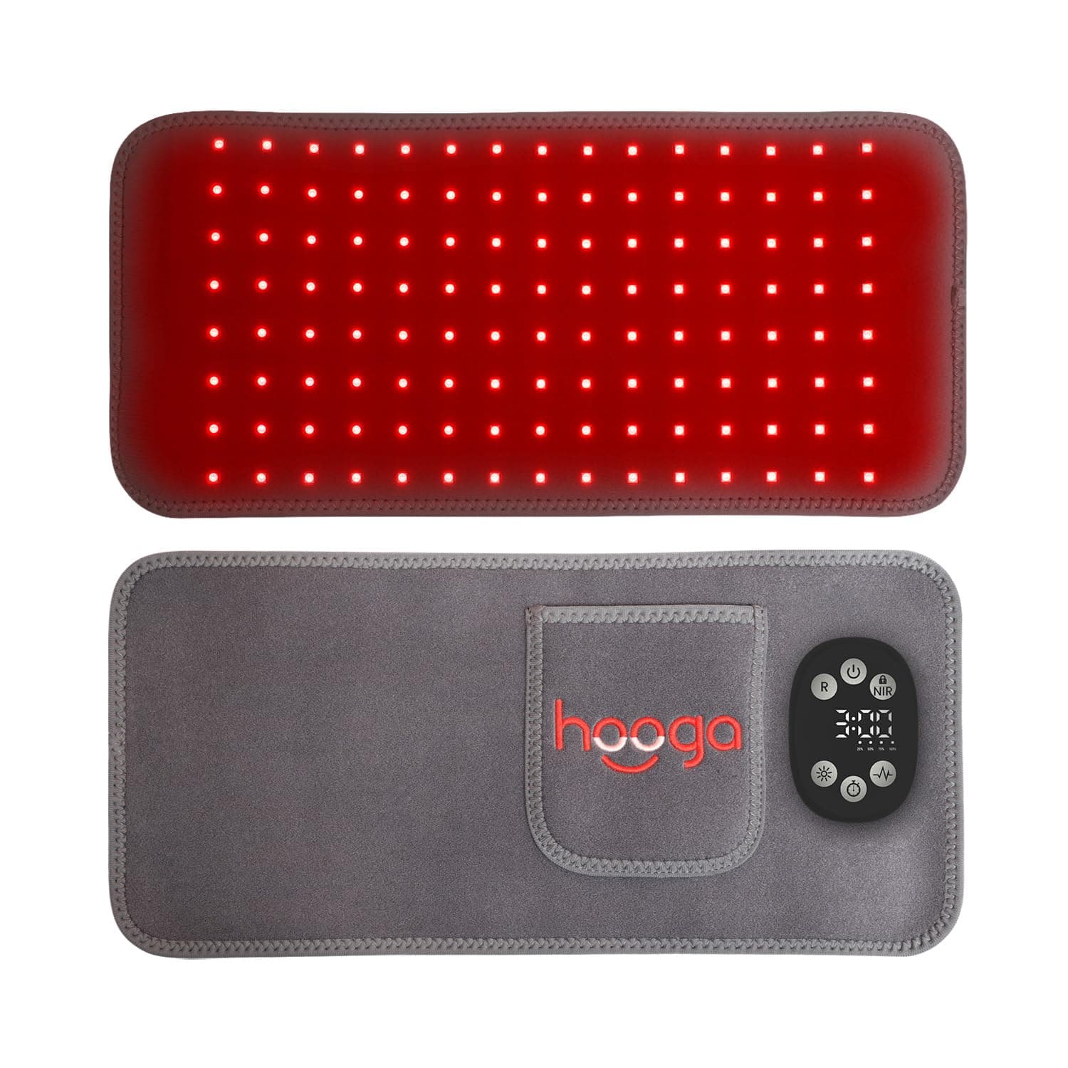 Hooga Red Light Therapy Wrap - Infrared Light Belt with 120 LEDs, Near-Infrared Device for Back, Neck, Shoulder, Waist, Wrist - Rechargeable for Men and Women