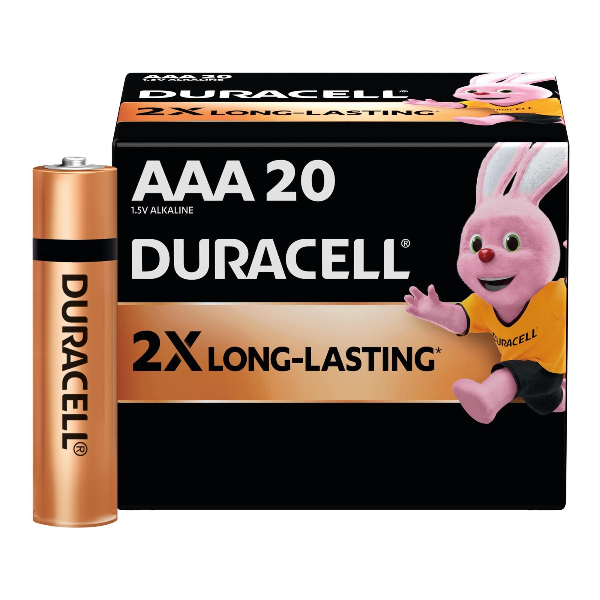 Duracell Alkaline AAA Batteries, Pack of 20
