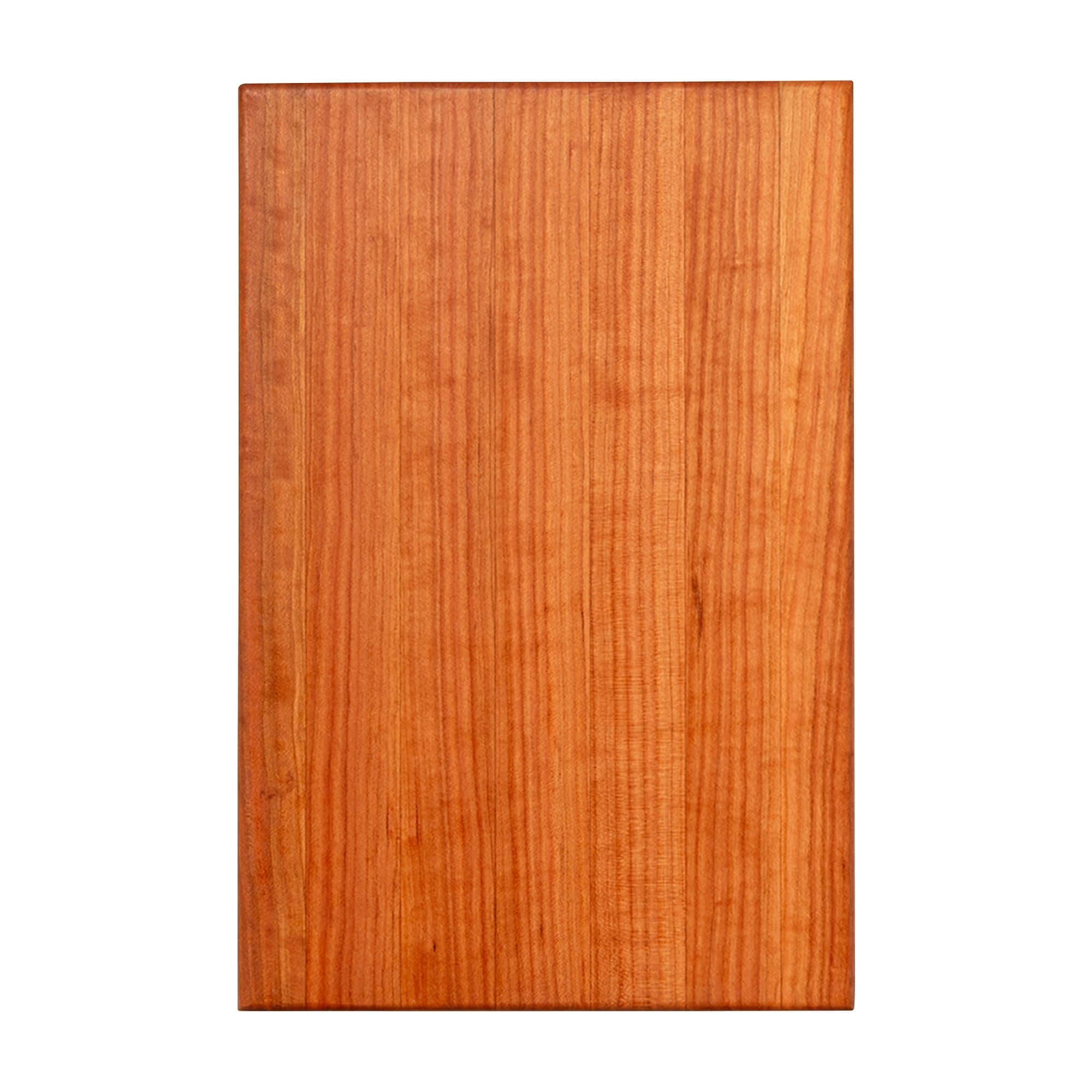 John Boos R-Board Series Rectangular Wooden Cherry Cutting Board 18”x12” – 1.5” Thick, 7-lb Reversible Butcher Block with Edge-Grain & Finger Grips – Made in the USA