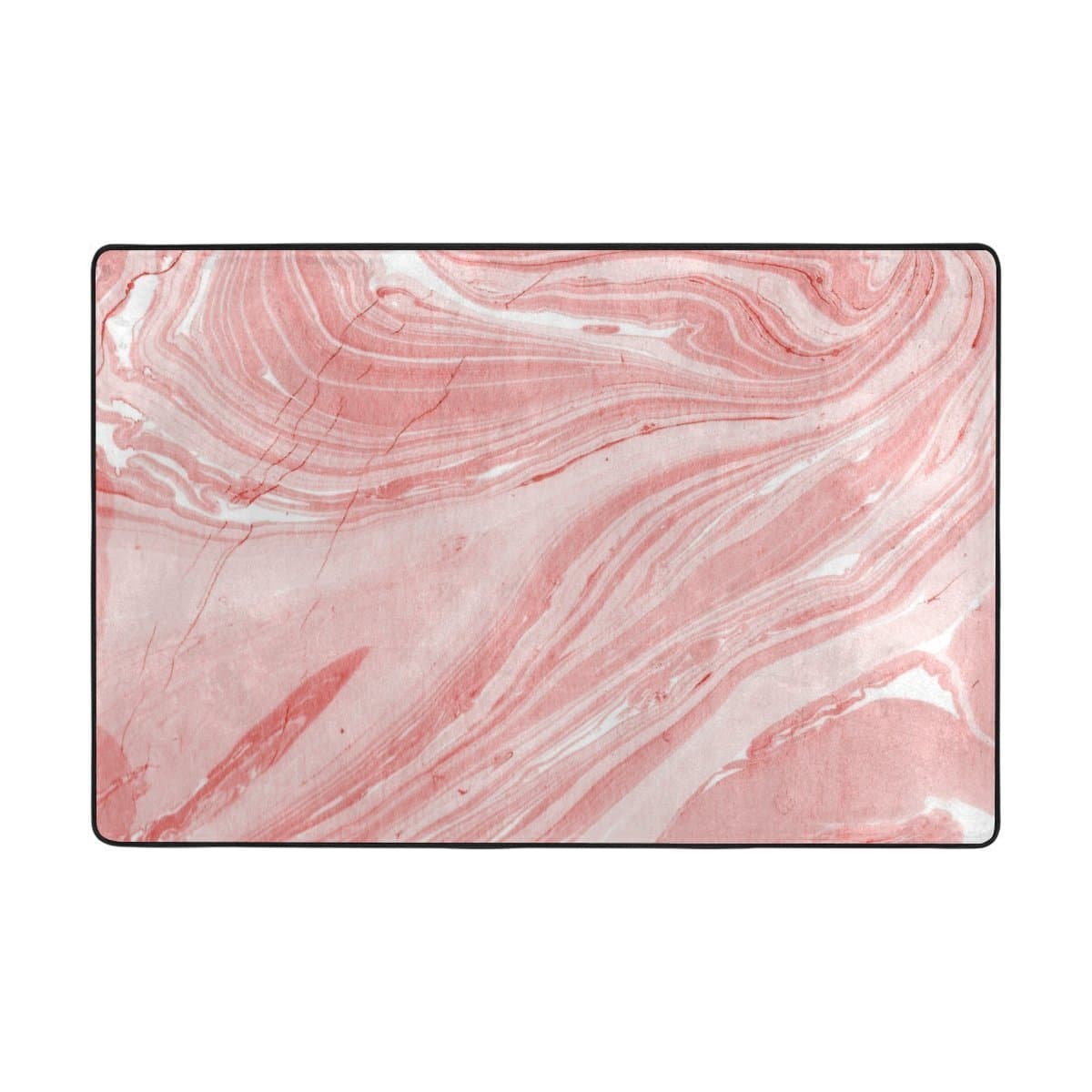 Weststyle U LIFE Abstract Ink Marble Stone Pink Texture Large Area Rug Runner Floor Mat Carpet for Entrance Way Doorway Living Room Bedroom Kitchen Office 36 x 24 & 3 x 2 & 6 x 4 Feet