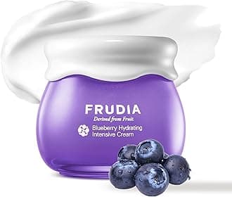Blueberry Hydrating Intensive Face Cream, 1.94 oz – Deep Moisturizer with 69% Blueberry Extract and Panthenol for Dry Skin | Vegan and Cruelty Free