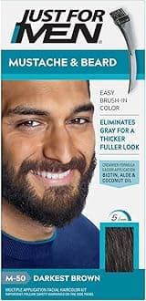 Just for MenMustache & Beard #M-50 Darkest Brown Color Gel (2 Pack)