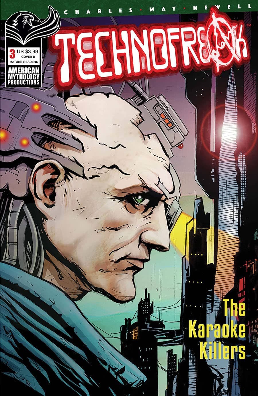 TechnoFreak #3B VF/NM ; American Mythology comic book